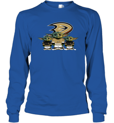 Anaheim Ducks Star Wars Logo Baby Yoda Long Sleeve T-Shirt - PrimaryTee