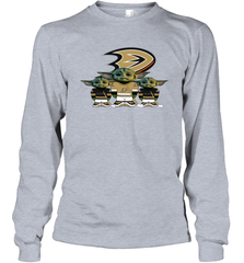 Anaheim Ducks Star Wars Logo Baby Yoda Long Sleeve T-Shirt - PrimaryTee