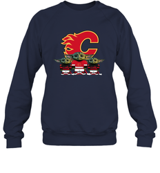 Calgary Flames Star Wars Logo Baby Yoda Sweatshirt - PrimaryTee