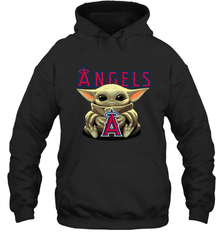 Baby Yoda Hugs The Los Angeles Angels Shirts Hoodie - PrimaryTee
