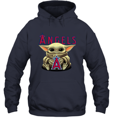 Baby Yoda Hugs The Los Angeles Angels Shirts Hoodie - PrimaryTee