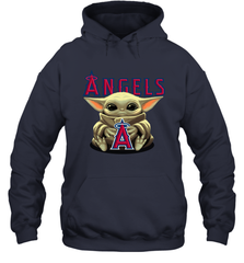 Baby Yoda Hugs The Los Angeles Angels Shirts Hoodie - PrimaryTee