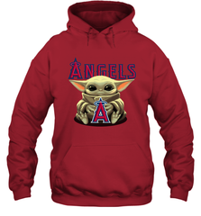 Baby Yoda Hugs The Los Angeles Angels Shirts Hoodie - PrimaryTee
