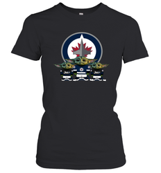 Winnipeg Jets Star Wars Logo Baby Yoda Women's T-Shirt - PrimaryTee