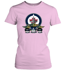 Winnipeg Jets Star Wars Logo Baby Yoda Women's T-Shirt - PrimaryTee