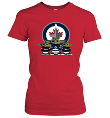 Winnipeg Jets Star Wars Logo Baby Yoda Women's T-Shirt - PrimaryTee