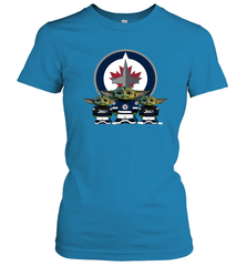 Winnipeg Jets Star Wars Logo Baby Yoda Women's T-Shirt - PrimaryTee