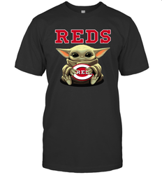 Baby Yoda Hugs The Cincinnati Reds Shirts Men's T-Shirt - PrimaryTee