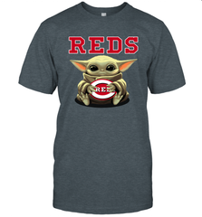 Baby Yoda Hugs The Cincinnati Reds Shirts Men's T-Shirt - PrimaryTee