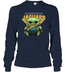 Baby Yoda Loves The Jacksonville Jaguars Star Wars NFL Shirts Long Sleeve T-Shirt - PrimaryTee