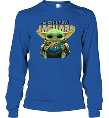 Baby Yoda Loves The Jacksonville Jaguars Star Wars NFL Shirts Long Sleeve T-Shirt - PrimaryTee