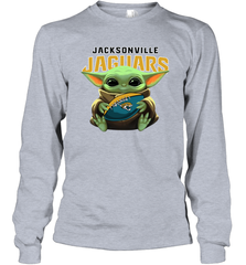 Baby Yoda Loves The Jacksonville Jaguars Star Wars NFL Shirts Long Sleeve T-Shirt - PrimaryTee