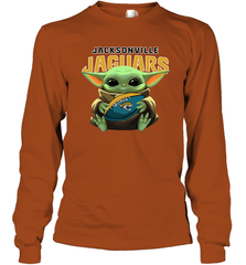 Baby Yoda Loves The Jacksonville Jaguars Star Wars NFL Shirts Long Sleeve T-Shirt - PrimaryTee