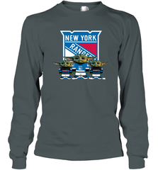 New York Rangers Star Wars Logo Baby Yoda Long Sleeve T-Shirt - PrimaryTee