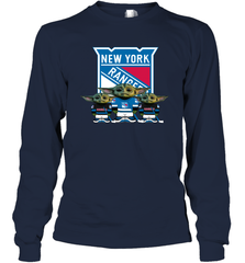 New York Rangers Star Wars Logo Baby Yoda Long Sleeve T-Shirt - PrimaryTee