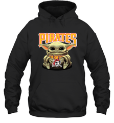 Baby Yoda Hugs The Pittsburgh Pirates Shirts Hoodie - PrimaryTee