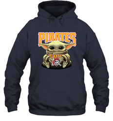 Baby Yoda Hugs The Pittsburgh Pirates Shirts Hoodie - PrimaryTee