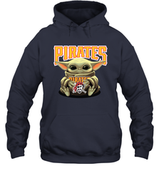 Baby Yoda Hugs The Pittsburgh Pirates Shirts Hoodie - PrimaryTee