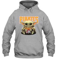 Baby Yoda Hugs The Pittsburgh Pirates Shirts Hoodie - PrimaryTee