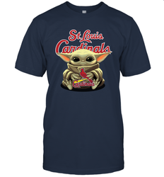 Baby Yoda Hugs The St Louis Cardinals Shirts Men's T-Shirt - PrimaryTee