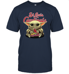 Baby Yoda Hugs The St Louis Cardinals Shirts Men's T-Shirt - PrimaryTee