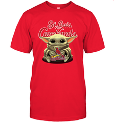 Baby Yoda Hugs The St Louis Cardinals Shirts Men's T-Shirt - PrimaryTee