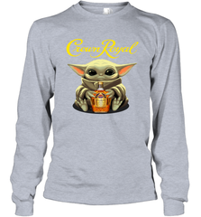 Baby Yoda Hugs Crown Royal Bottle Star Wars Shirts Long Sleeve T-Shirt - PrimaryTee