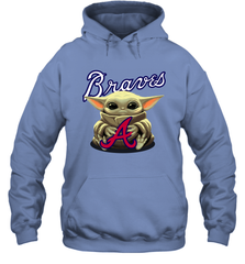 Baby Yoda Hugs The Atlanta Braves Shirts Hoodie - PrimaryTee