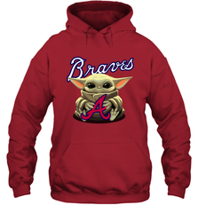 Baby Yoda Hugs The Atlanta Braves Shirts Hoodie - PrimaryTee