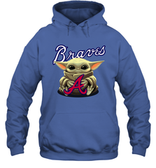 Baby Yoda Hugs The Atlanta Braves Shirts Hoodie - PrimaryTee