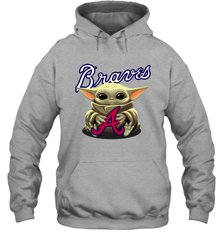 Baby Yoda Hugs The Atlanta Braves Shirts Hoodie - PrimaryTee