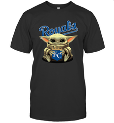 Baby Yoda Hugs The Kansas City Royals Shirts Men's T-Shirt - PrimaryTee
