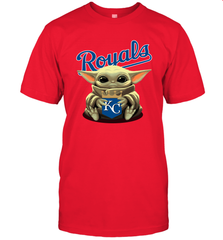 Baby Yoda Hugs The Kansas City Royals Shirts Men's T-Shirt - PrimaryTee