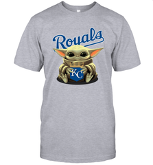 Baby Yoda Hugs The Kansas City Royals Shirts Men's T-Shirt - PrimaryTee