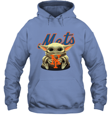 Baby Yoda Hugs The New York Mets Shirts Hoodie - PrimaryTee