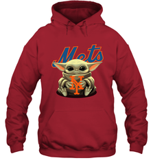 Baby Yoda Hugs The New York Mets Shirts Hoodie - PrimaryTee