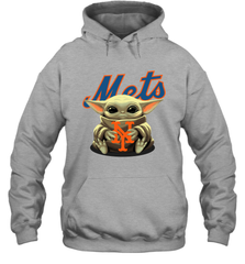 Baby Yoda Hugs The New York Mets Shirts Hoodie - PrimaryTee