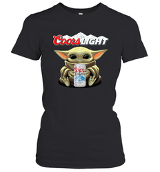 Baby Yoda Hugs Coors Light Beer Star Wars Shirts Women's T-Shirt - PrimaryTee