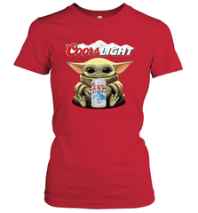 Baby Yoda Hugs Coors Light Beer Star Wars Shirts Women's T-Shirt - PrimaryTee