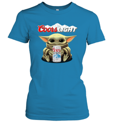 Baby Yoda Hugs Coors Light Beer Star Wars Shirts Women's T-Shirt - PrimaryTee