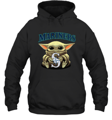 Baby Yoda Hugs The Seattle Mariners Shirts Hoodie - PrimaryTee