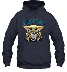 Baby Yoda Hugs The Seattle Mariners Shirts Hoodie - PrimaryTee