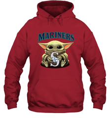 Baby Yoda Hugs The Seattle Mariners Shirts Hoodie - PrimaryTee