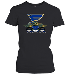 St Louis Blues Star Wars Logo Baby Yoda Women's T-Shirt - PrimaryTee