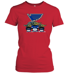 St Louis Blues Star Wars Logo Baby Yoda Women's T-Shirt - PrimaryTee