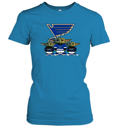 St Louis Blues Star Wars Logo Baby Yoda Women's T-Shirt - PrimaryTee