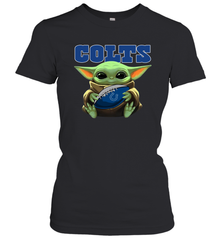 Baby Yoda Loves The Indianapolis Colts Star Wars NFL Shirts Women's T-Shirt - PrimaryTee