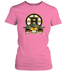 Boston Bruins Star Wars Logo Baby Yoda Women's T-Shirt - PrimaryTee