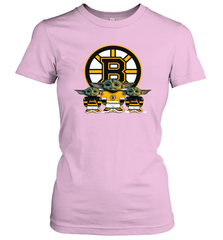 Boston Bruins Star Wars Logo Baby Yoda Women's T-Shirt - PrimaryTee