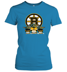 Boston Bruins Star Wars Logo Baby Yoda Women's T-Shirt - PrimaryTee